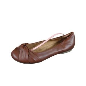 Sonoma Farrah Women Ballet Flat 9 Work Everyday Brown Faux Leather Knot Toe